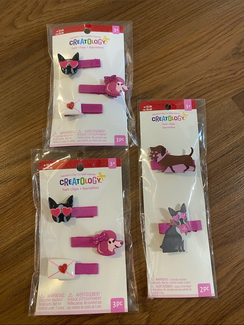 โจ8/$10. Creatology Kids' Pink Animal Hair Clip Sets